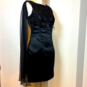 Vintage Scott McClintock Black Cocktail Dress Size 6